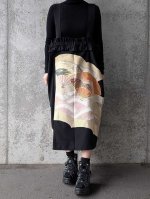 画像9: 【重ね扇に流水】黒留袖ジャンパースカートセットアップ (9)