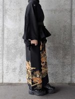 画像5: 【金駒×四季草花】黒留袖フリルラップスカートセットアップ (5)
