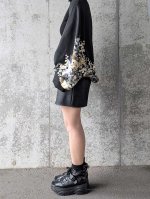 画像4: 【尾長鶏×梅爛漫】落款付き黒留袖マーガレット (4)