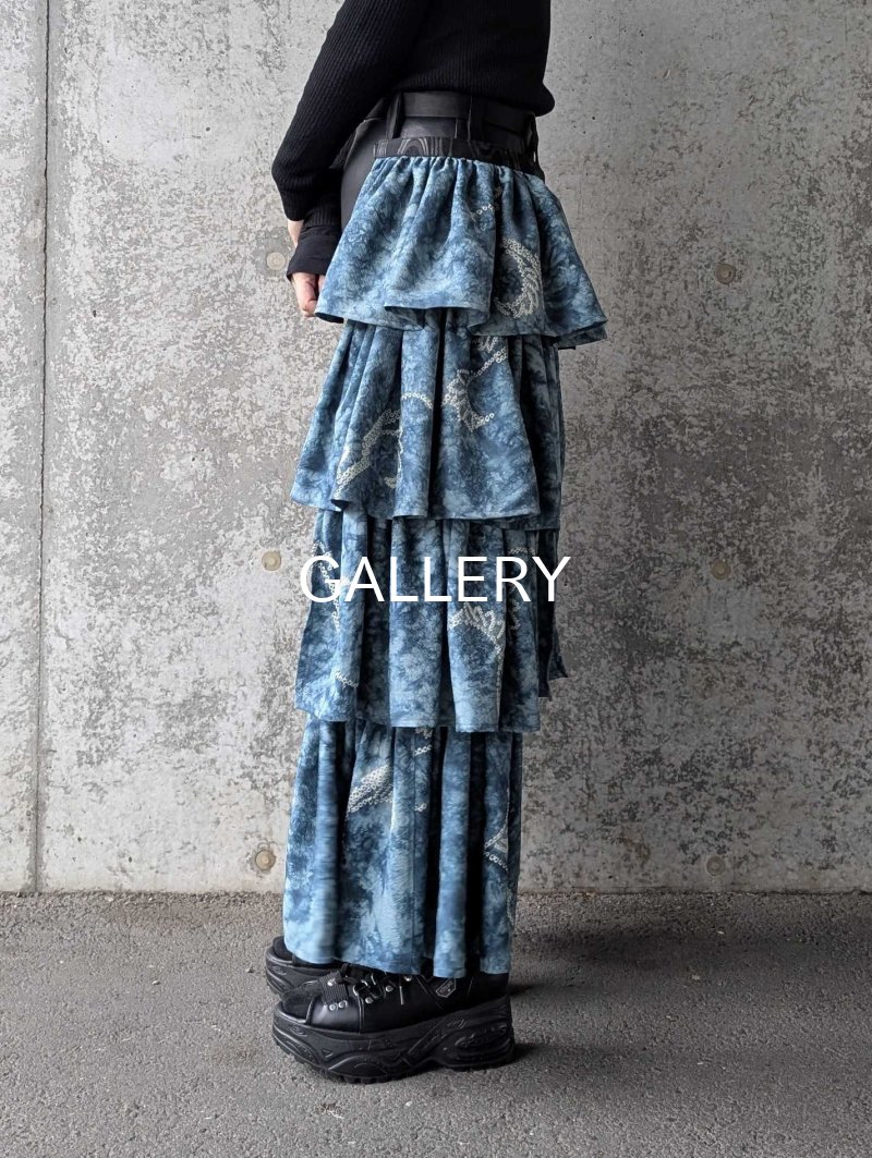 画像3: 【藍色×絞り小紋】アタッチメントフリル (3)