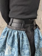 画像6: 【藍色×絞り小紋】アタッチメントフリル (6)