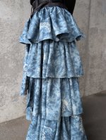 画像8: 【藍色×絞り小紋】アタッチメントフリル (8)