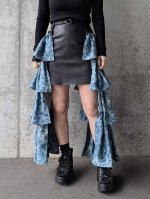 画像2: 【藍色×絞り小紋】アタッチメントフリル (2)