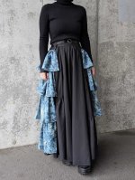 画像9: 【藍色×絞り小紋】アタッチメントフリル (9)