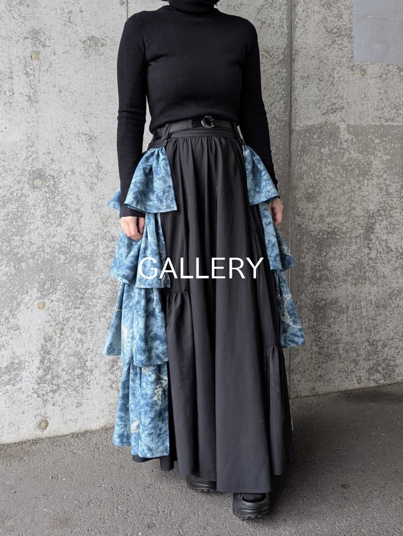 画像9: 【藍色×絞り小紋】アタッチメントフリル (9)