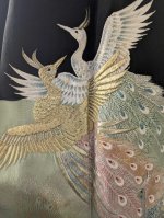 画像10: 【豪華刺繍×孔雀文様】黒留袖オーバースカート (10)