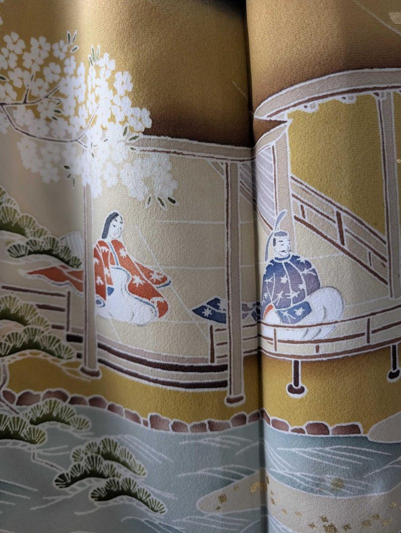 画像10: 【源氏物語文様】黒留袖オーバースカート (10)