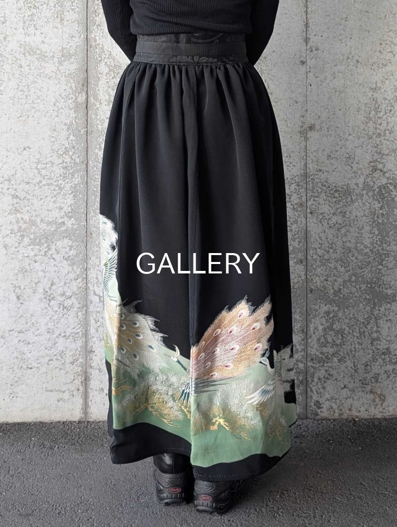 画像6: 【豪華刺繍×孔雀文様】黒留袖オーバースカート (6)