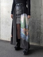 画像3: 【風景画文様】落款付き黒留袖オーバースカート (3)
