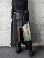 画像1: 【豪華刺繍×孔雀文様】黒留袖オーバースカート (1)