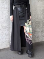 画像4: 【金駒檜扇×飛鶴】黒留袖オーバースカート (4)