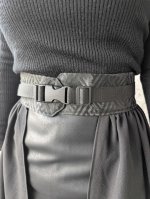 画像9: 【金駒檜扇×飛鶴】黒留袖オーバースカート (9)