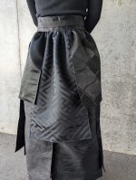 画像11: 【紗綾形地紋×流水】黒帯オーバースカート (11)