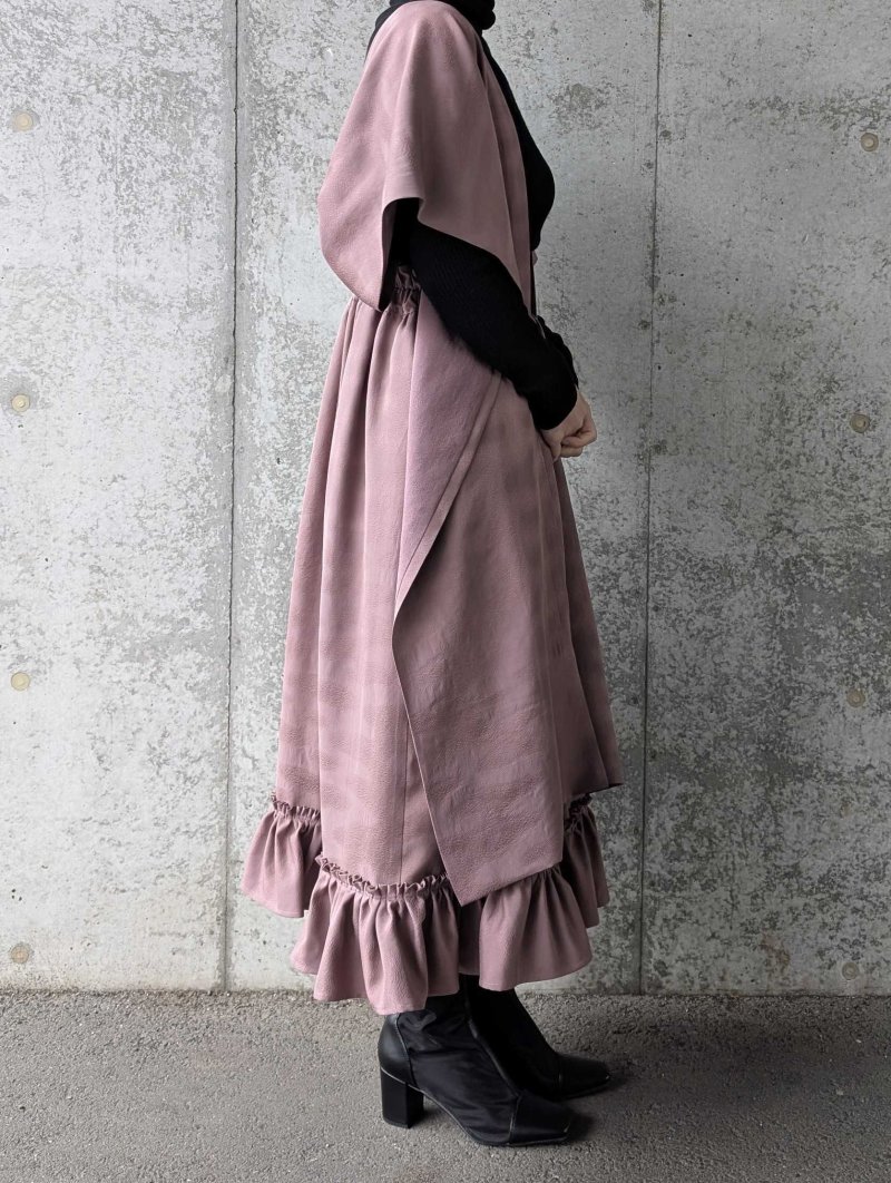 画像6: 【滅紫×流水地紋】無限wayフリルワンピース (6)