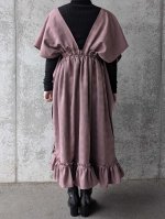 画像5: 【滅紫×流水地紋】無限wayフリルワンピース (5)