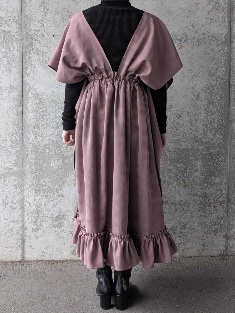 画像5: 【滅紫×流水地紋】無限wayフリルワンピース (5)