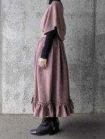 画像8: 【滅紫×流水地紋】無限wayフリルワンピース (8)