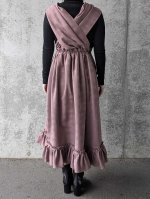 画像13: 【滅紫×流水地紋】無限wayフリルワンピース (13)