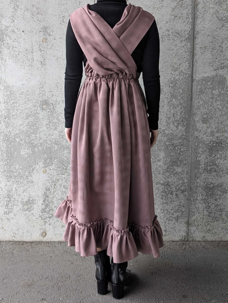 画像13: 【滅紫×流水地紋】無限wayフリルワンピース (13)