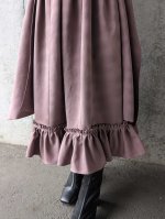 画像17: 【滅紫×流水地紋】無限wayフリルワンピース (17)