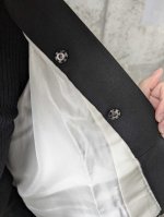 画像10: 【金駒牡丹×花車】黒留袖オーバースカート＆リボンジャケットセットアップ (10)