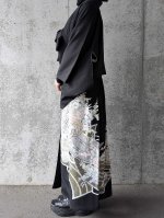 画像3: 【金駒牡丹×花車】黒留袖オーバースカート＆リボンジャケットセットアップ (3)