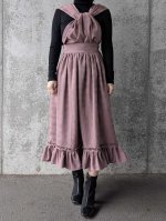 画像11: 【滅紫×流水地紋】無限wayフリルワンピース (11)