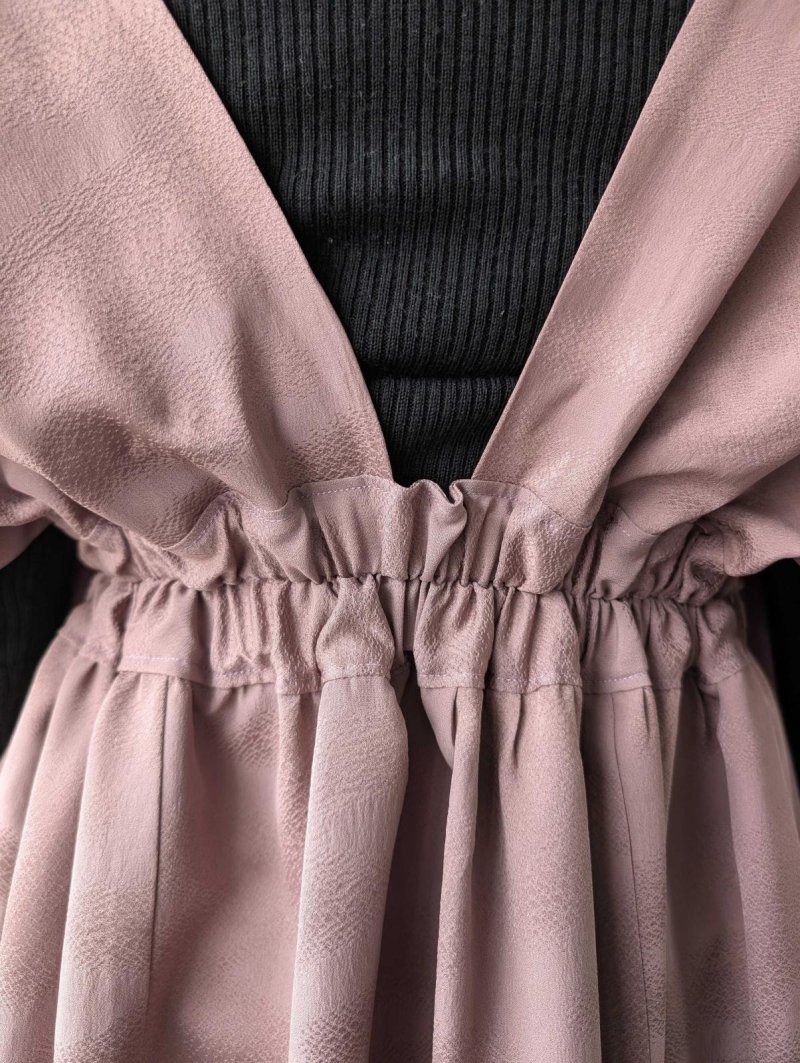 画像16: 【滅紫×流水地紋】無限wayフリルワンピース (16)