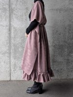 画像4: 【滅紫×流水地紋】無限wayフリルワンピース (4)