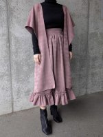 画像2: 【滅紫×流水地紋】無限wayフリルワンピース (2)