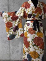 画像11: 【金駒牡丹】付け下げ小紋ラップスカートセットアップ (11)