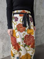 画像10: 【金駒牡丹】付け下げ小紋ラップスカートセットアップ (10)