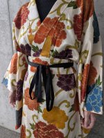 画像13: 【金駒牡丹】付け下げ小紋ラップスカートセットアップ (13)