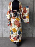 画像14: 【金駒牡丹】付け下げ小紋ラップスカートセットアップ (14)