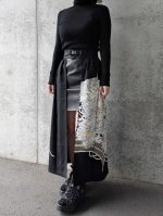 画像12: 【金駒牡丹×花車】黒留袖オーバースカート＆リボンジャケットセットアップ (12)