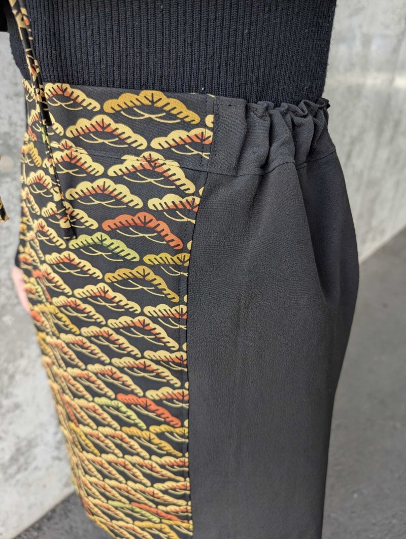 画像16: 【笠松文様×付け下げ小紋】ビスチェ＆タイトスカート＆ワイドパンツ＆リボンベルト (16)