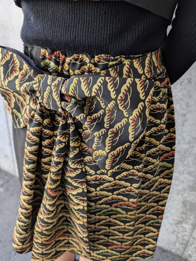 画像20: 【笠松文様×付け下げ小紋】ビスチェ＆タイトスカート＆ワイドパンツ＆リボンベルト (20)