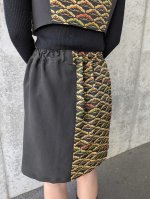 画像15: 【笠松文様×付け下げ小紋】ビスチェ＆タイトスカート＆ワイドパンツ＆リボンベルト (15)