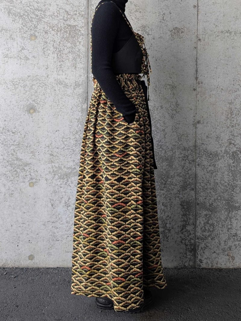 画像7: 【笠松文様×付け下げ小紋】ビスチェ＆タイトスカート＆ワイドパンツ＆リボンベルト (7)