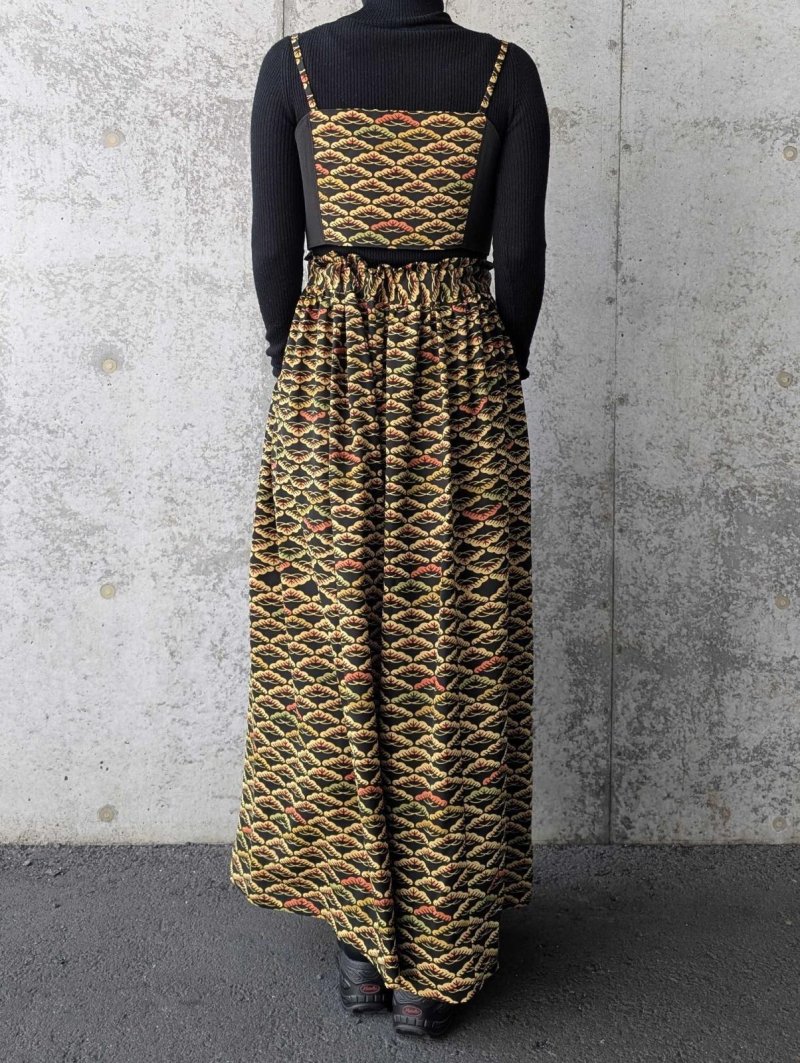 画像8: 【笠松文様×付け下げ小紋】ビスチェ＆タイトスカート＆ワイドパンツ＆リボンベルト (8)