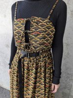 画像9: 【笠松文様×付け下げ小紋】ビスチェ＆タイトスカート＆ワイドパンツ＆リボンベルト (9)