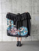 画像15: 【飛鶴×椿】黒留袖フリルラップスカートセットアップ (15)