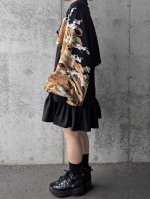 画像7: 【四季草花×丸に剣片喰紋】黒留袖ボレロ＆チョーカーネックドレス (7)