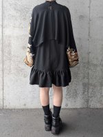 画像5: 【四季草花×丸に剣片喰紋】黒留袖ボレロ＆チョーカーネックドレス (5)