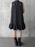 画像14: 【四季草花×丸に剣片喰紋】黒留袖ボレロ＆チョーカーネックドレス (14)