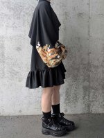 画像4: 【四季草花×丸に剣片喰紋】黒留袖ボレロ＆チョーカーネックドレス (4)