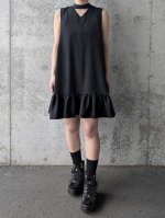 画像12: 【四季草花×丸に剣片喰紋】黒留袖ボレロ＆チョーカーネックドレス (12)