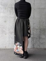 画像5: 【雲取り×刺繍華花】黒留袖スカート＆オーバースカート (5)