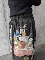 画像15: 【雲取り×刺繍華花】黒留袖スカート＆オーバースカート (15)
