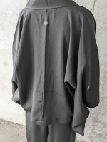 画像14: 【飛鶴×荒波文】黒留袖ワイドラップパンツセットアップ (14)